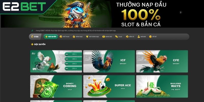 Chọn đường link đăng nhập E2BET