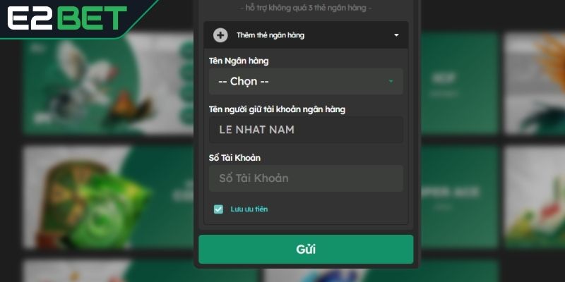 Ưu điểm khi rút tiền E2BET